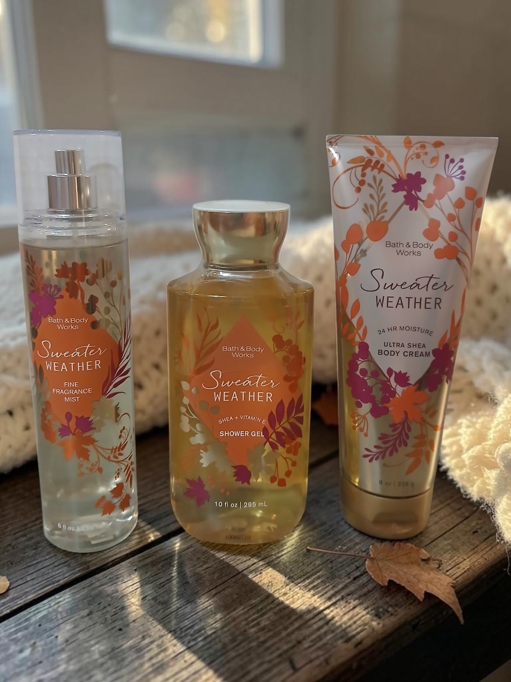 Bath & Body Works Sweater Weather Shea & Vitamin E Shower Gel - Amber Orange
